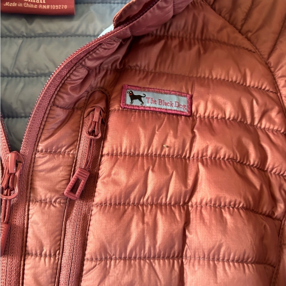🐕 The Black Dog Lightweight Hooded Puffer Jacket Pink Blue Small - Picture 4 of 10